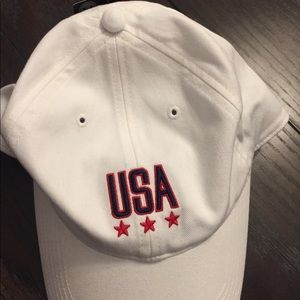 Under Armour White USA adjustable hat. Brand New